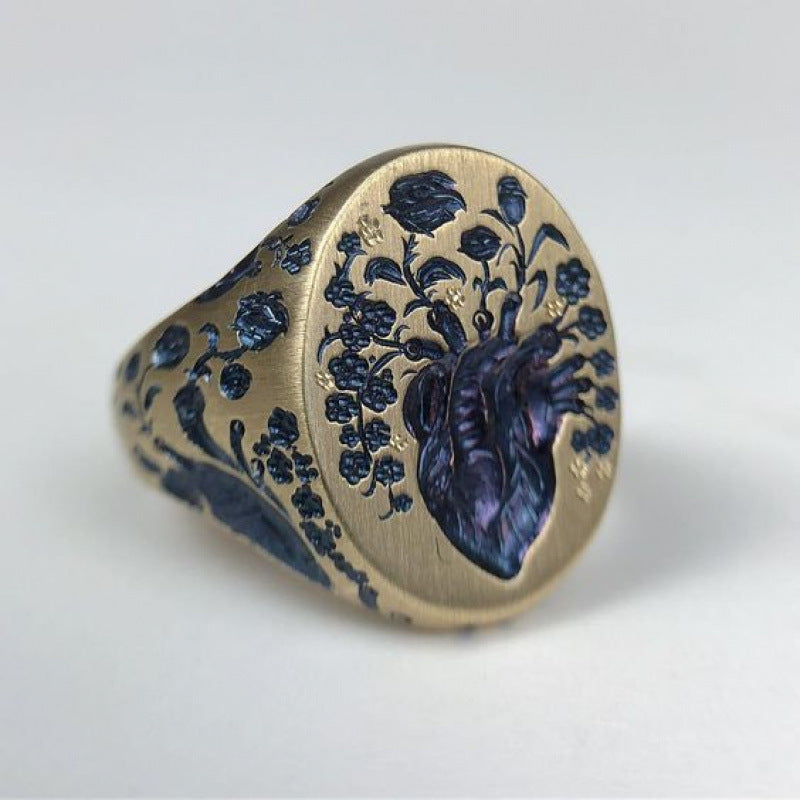 Anillo Flor Vintage - en mano