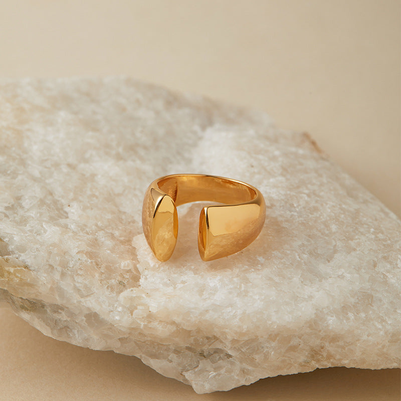 Anillo Ajustable Pulido - en mano